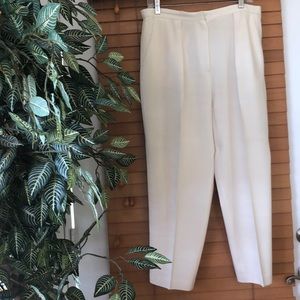 Cream 100% fine wool slacks